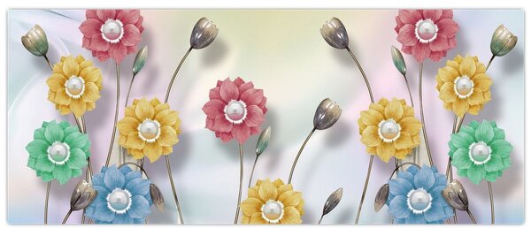 Tablou - Lunca colorată (120x50 cm)