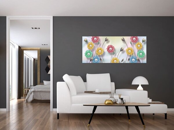 Tablou - Lunca colorată (120x50 cm)