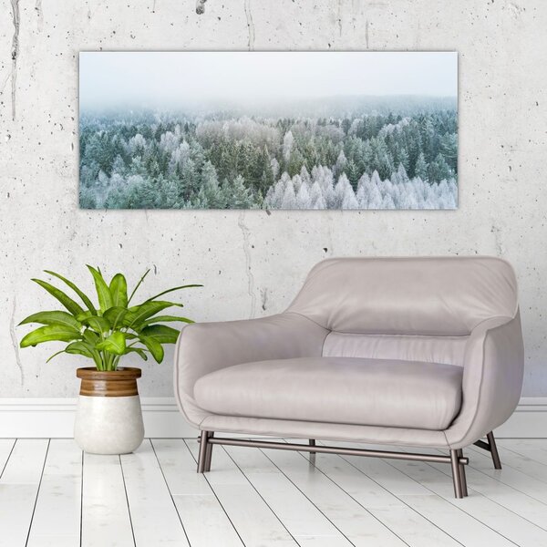 Tablou - Crestele munțillor înzăpezite (120x50 cm)