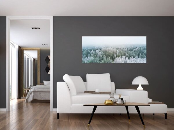Tablou - Crestele munțillor înzăpezite (120x50 cm)