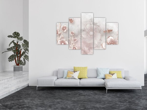 Tablou - Flori roz (150x105 cm)