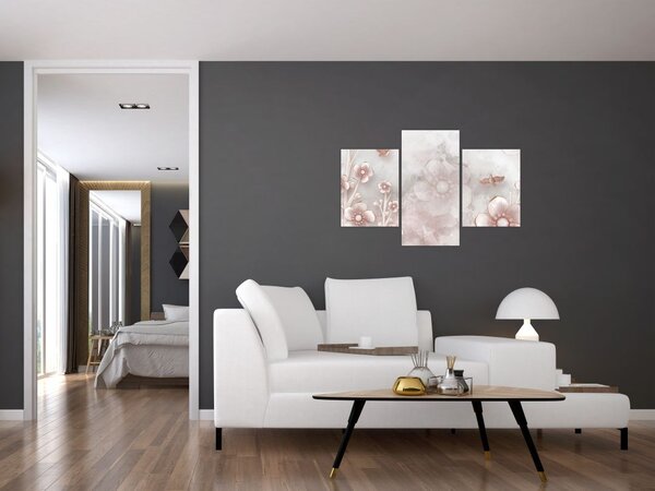 Tablou - Flori roz (90x60 cm)