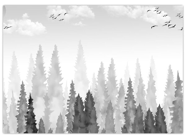 Tablou - Culmi de pădure (70x50 cm)