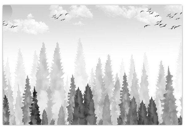 Tablou - Culmi de pădure (90x60 cm)