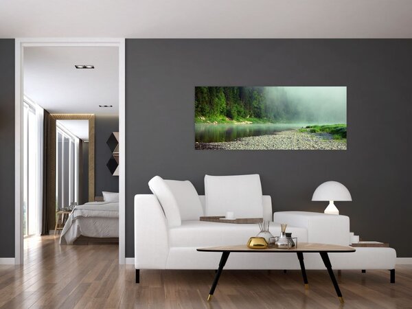 Tablou - Râu lângă pădure (120x50 cm)