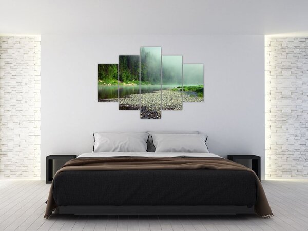 Tablou - Râu lângă pădure (150x105 cm)