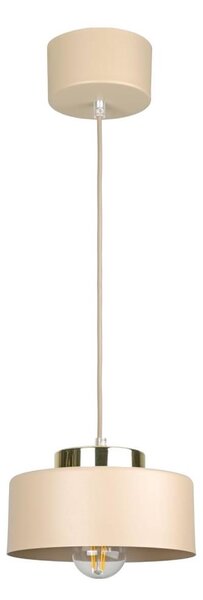 Lustră suspendată pe cablu IGNIA 1xE27/60W/230V bej/auriu