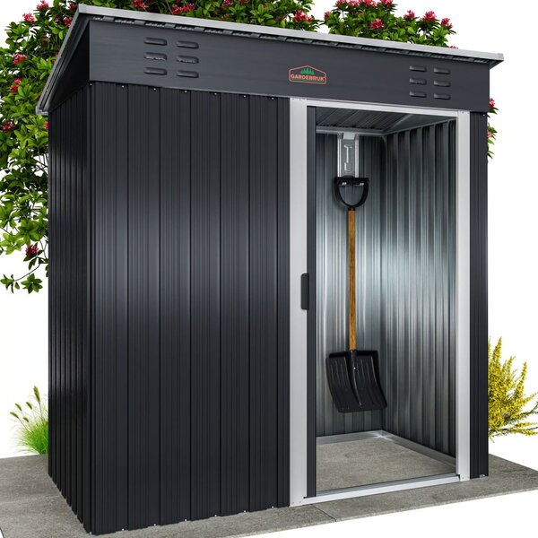 Căsuță de grădină din metal antracit GARDEBRUK® 185 x 165 x 90 cm