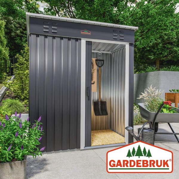 Căsuță de grădină din metal antracit GARDEBRUK® 185 x 165 x 90 cm