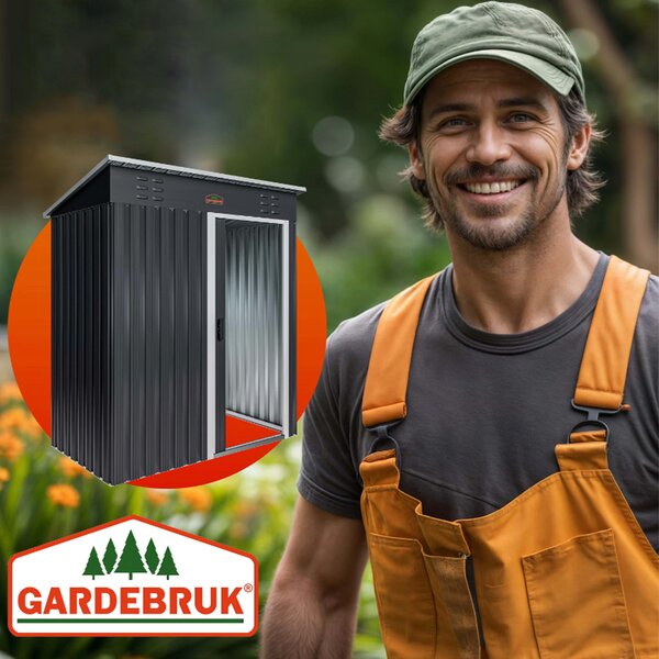 Căsuță de grădină din metal antracit GARDEBRUK® 185 x 165 x 90 cm