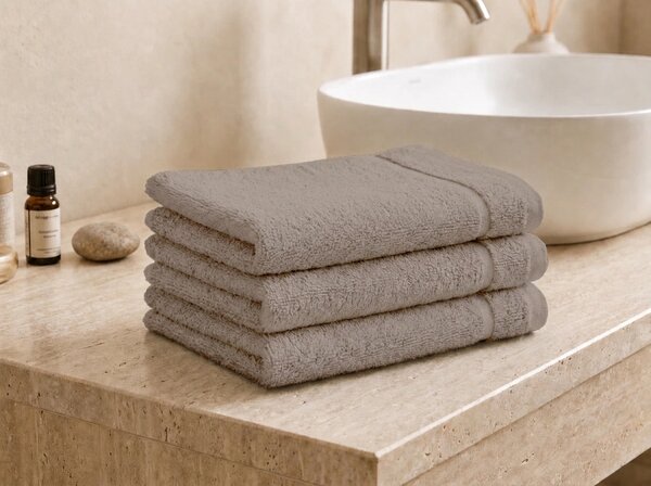 Prosop de maini Classic mic 30x50 cm bej, 100% bumbac