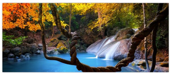 Tablou - Cascade din Asia (120x50 cm)