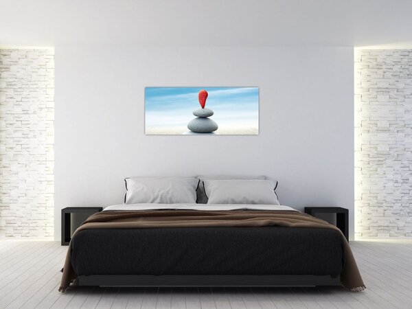 Tablou -Echilibru cu pietre (120x50 cm)