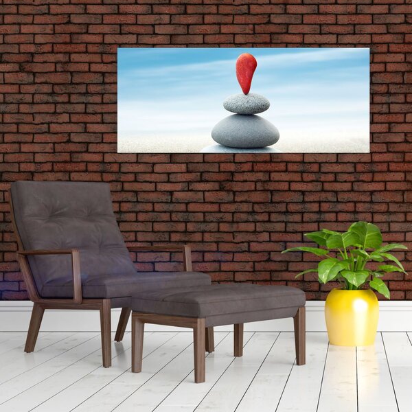 Tablou -Echilibru cu pietre (120x50 cm)