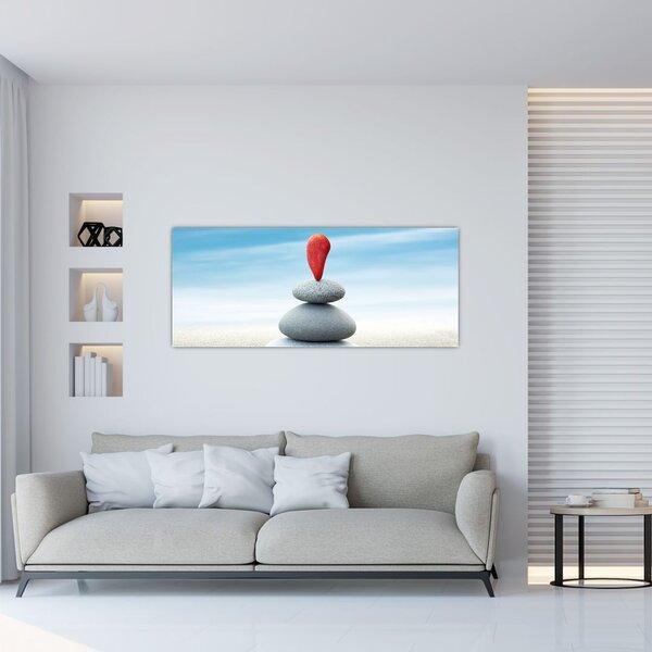 Tablou -Echilibru cu pietre (120x50 cm)
