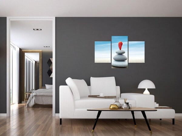Tablou -Echilibru cu pietre (90x60 cm)