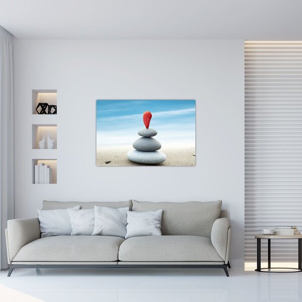 Tablou -Echilibru cu pietre (90x60 cm)