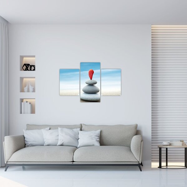 Tablou -Echilibru cu pietre (90x60 cm)