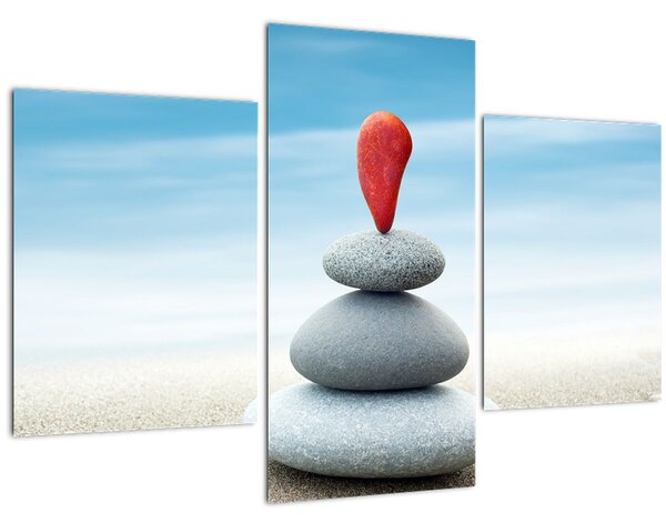 Tablou -Echilibru cu pietre (90x60 cm)