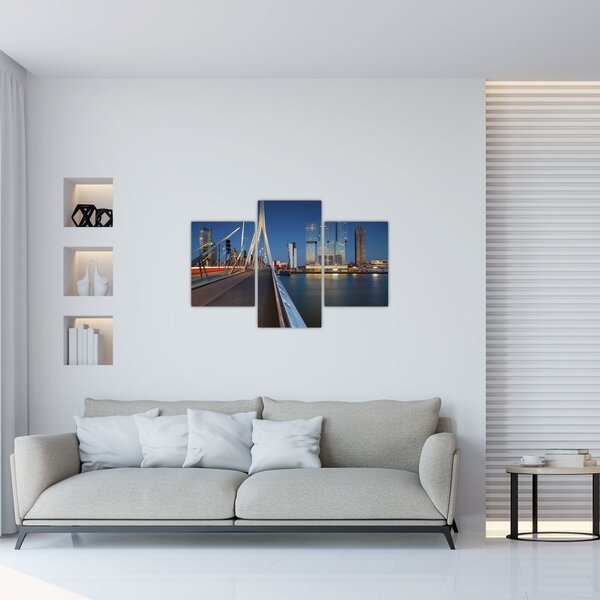 Tablou - Amurg în Rotterdam, Olanda (90x60 cm)