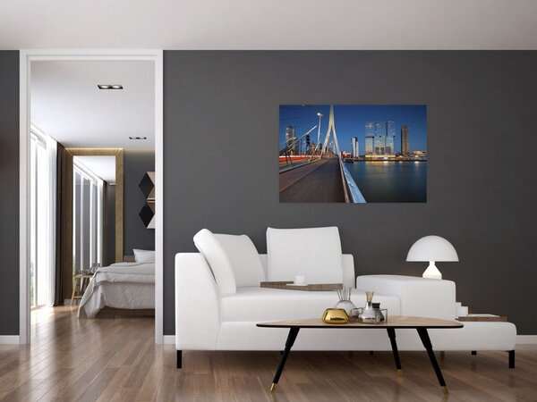 Tablou - Amurg în Rotterdam, Olanda (90x60 cm)