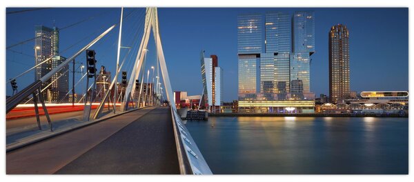Tablou - Amurg în Rotterdam, Olanda (120x50 cm)