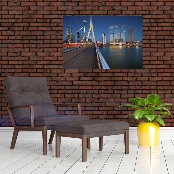 Tablou - Amurg în Rotterdam, Olanda (90x60 cm)