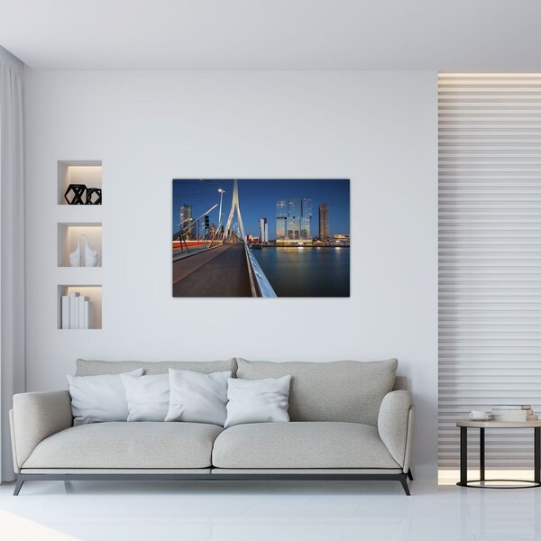 Tablou - Amurg în Rotterdam, Olanda (90x60 cm)