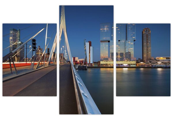 Tablou - Amurg în Rotterdam, Olanda (90x60 cm)