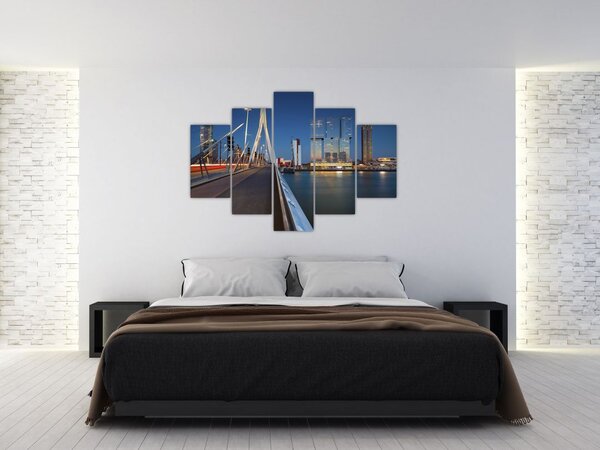 Tablou - Amurg în Rotterdam, Olanda (150x105 cm)