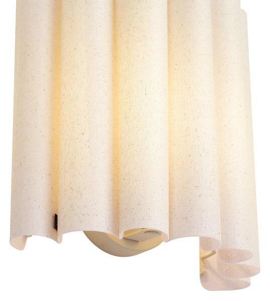 Lampă de perete Japandi bej cu in 26 cm - Scallop