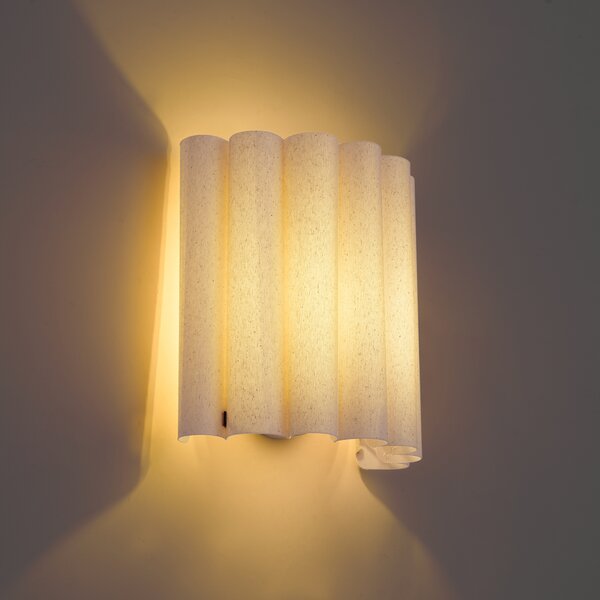 Lampă de perete Japandi bej cu in 26 cm - Scallop