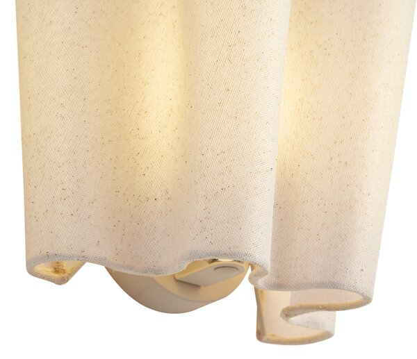 Lampă de perete Japandi Bej cu in 20 cm - Oyster