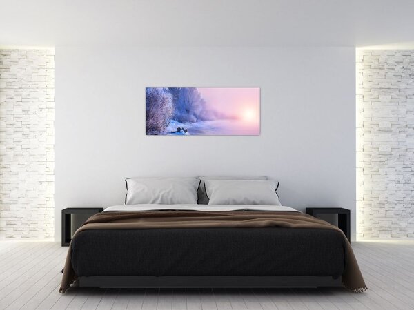 Tablou - Râu înghețat (120x50 cm)