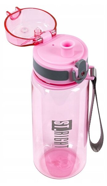 Sticla pentru apa din plastic, 500 ml, St. Right, Pink and Grey