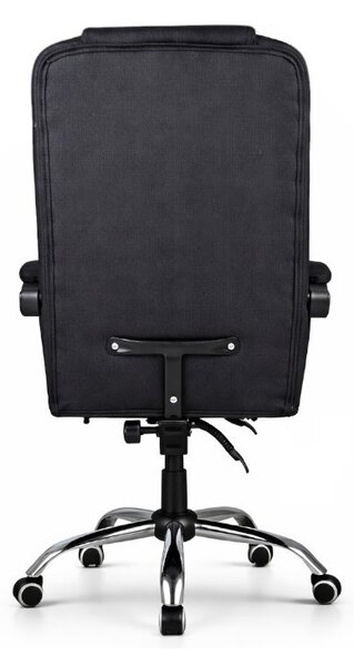 Scaun de birou ergonomic cu suport pentru picioare și masaj - material negru