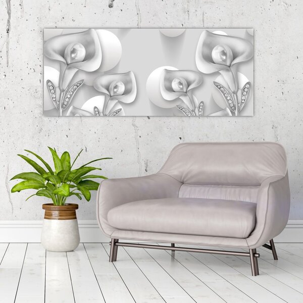 Tablou -Design flori (120x50 cm)