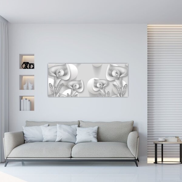 Tablou -Design flori (120x50 cm)