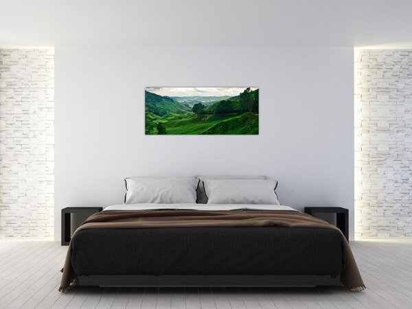 Tablou Plantații de ceai - Malaezia (120x50 cm)
