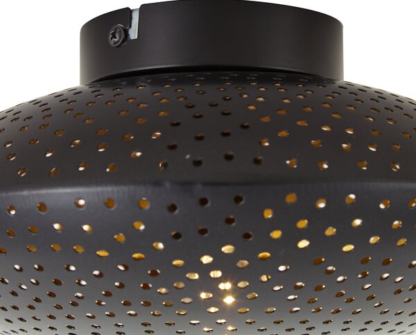 Plafoniera orientala neagra cu auriu 25 cm - Radiance