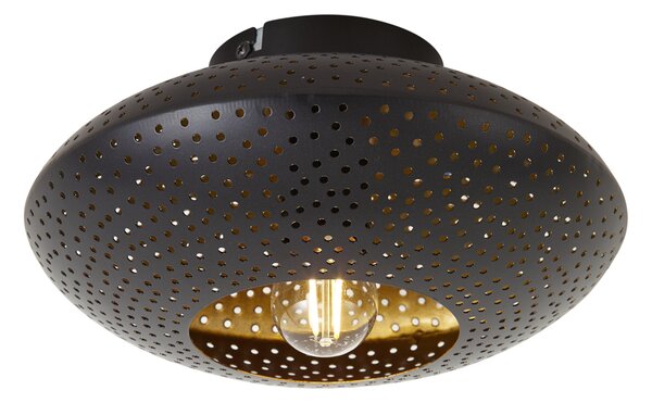 Plafoniera orientala neagra cu auriu 25 cm - Radiance