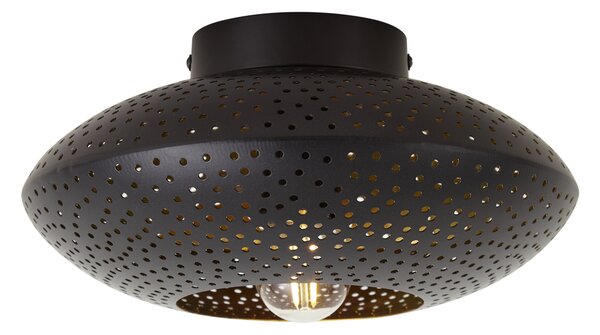 Plafoniera orientala neagra cu auriu 25 cm - Radiance