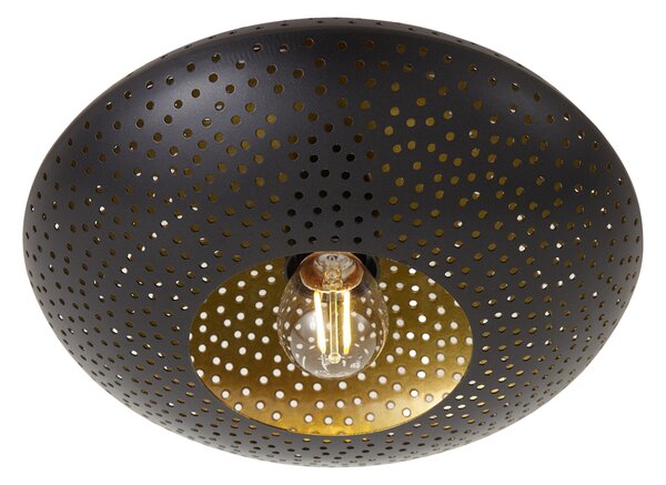 Plafoniera orientala neagra cu auriu 25 cm - Radiance