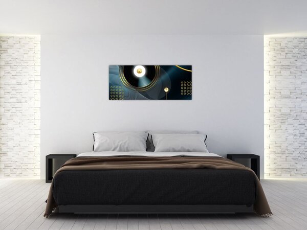 Tablou - Cercuri aurii (120x50 cm)