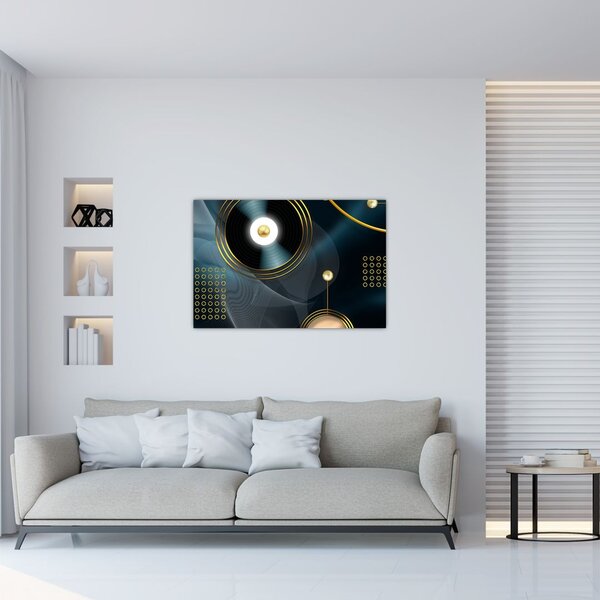 Tablou - Cercuri aurii (90x60 cm)
