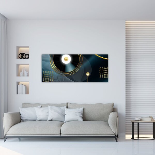 Tablou - Cercuri aurii (120x50 cm)