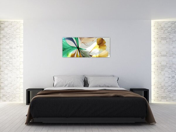 Tablou - Frunze cu pană (120x50 cm)