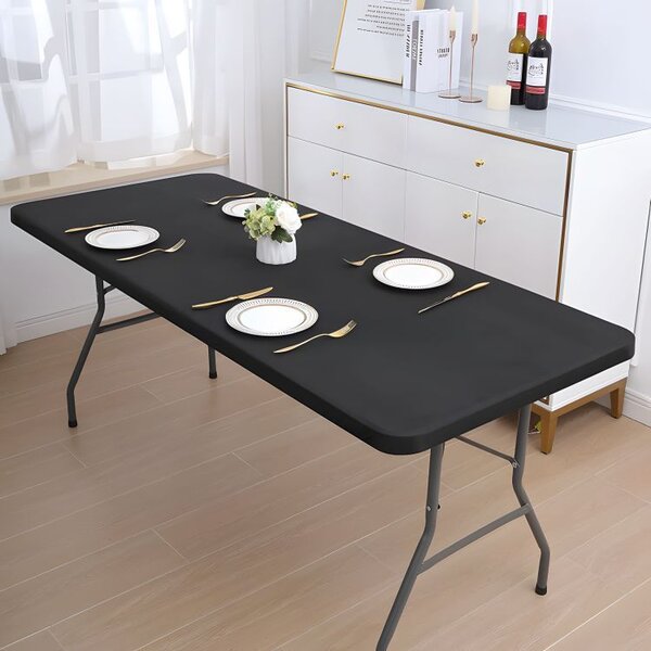 Masă pliantă pentru catering 180 cm - negru