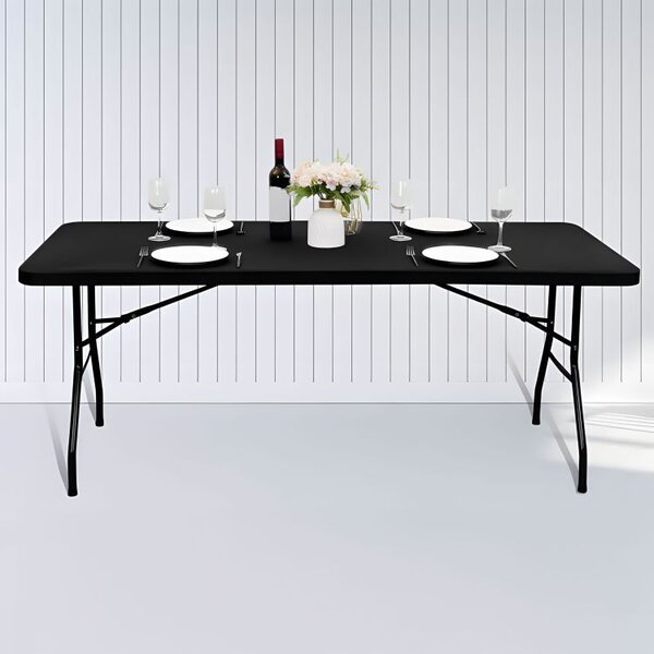 Masă pliantă pentru catering 180 cm - negru