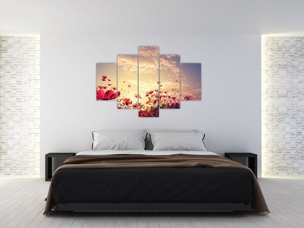 Tablou - Lunca cu flori (150x105 cm)